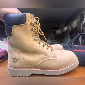 Texas Steer Lites men's steel toe work boots 9.5